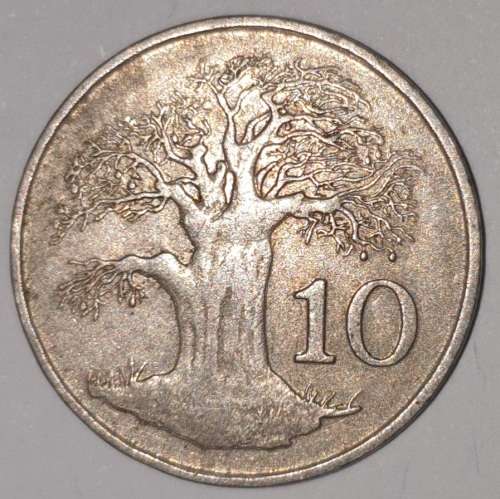 1991 - 10 CENT COIN - ZIMBABWE - (Copper-Nickel)